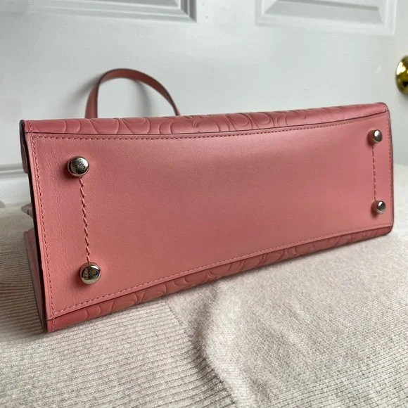 Coach Pink Embossed Tote Bag - Picture 9 of 9